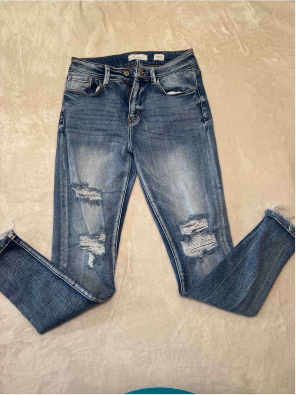 Women's KanCan High Rise Ankle Skinny Jeans Blue Size 27